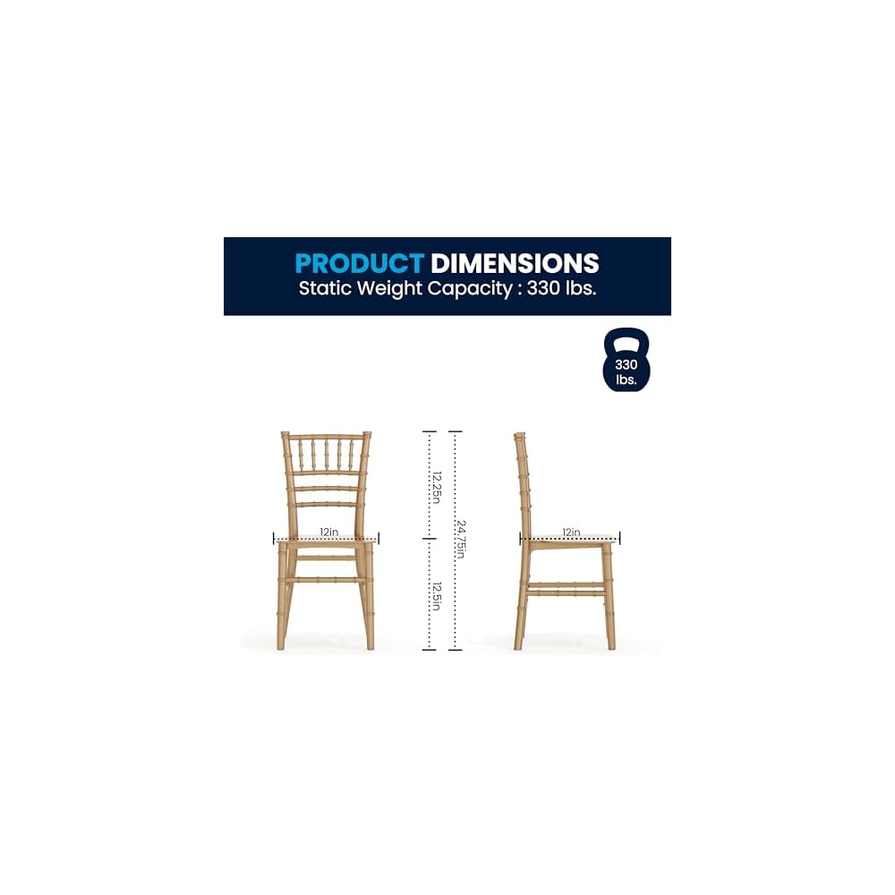 Flash Furniture Hercules Kids Resin Chiavari Chair, Gold