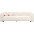 Amelie 91" Cream Contract-Grade Faux Fur Sofa - TOV Furniture